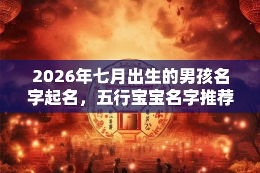2026年七月出生的男孩名字起名，五行宝宝名字推荐