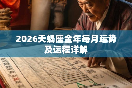 2026天蝎座全年每月运势及运程详解