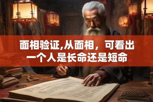 面相验证,从面相，可看出一个人是长命还是短命