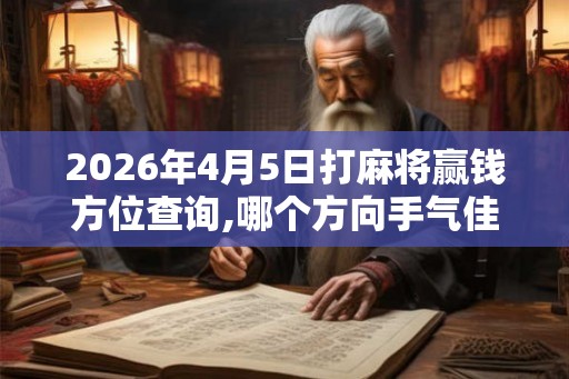 2026年4月5日打麻将赢钱方位查询,哪个方向手气佳