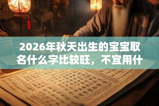 2026年秋天出生的宝宝取名什么字比较旺，不宜用什么字取名？