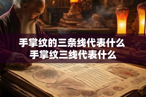 手掌纹的三条线代表什么 手掌纹三线代表什么