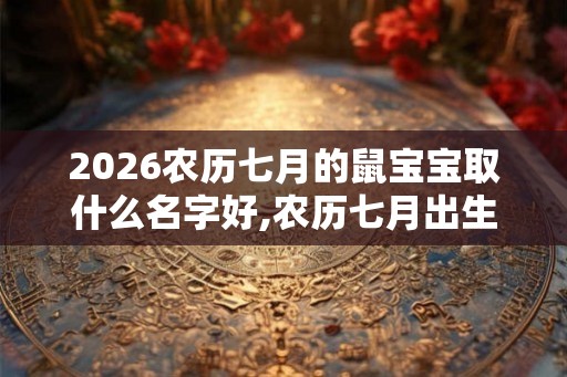 2026农历七月的鼠宝宝取什么名字好,农历七月出生命理