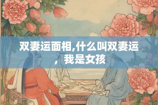 双妻运面相,什么叫双妻运，我是女孩