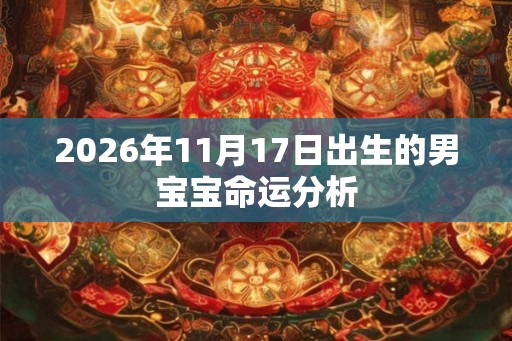 2026年11月17日出生的男宝宝命运分析