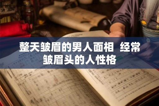 整天皱眉的男人面相  经常皱眉头的人性格
