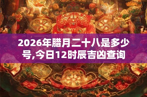2026年腊月二十八是多少号,今日12时辰吉凶查询