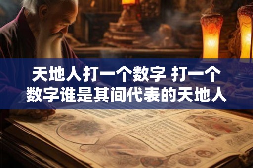 天地人打一个数字 打一个数字谁是其间代表的天地人