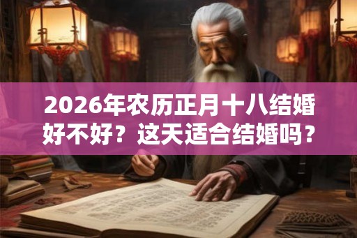 2026年农历正月十八结婚好不好?这天适合结婚吗? 2026年农历正月十八结婚好不好?这天适合结婚吗?