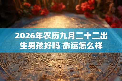 2026年农历九月二十二出生男孩好吗 命运怎么样 2026年农历九月二十二出生男孩好吗 命运怎么样