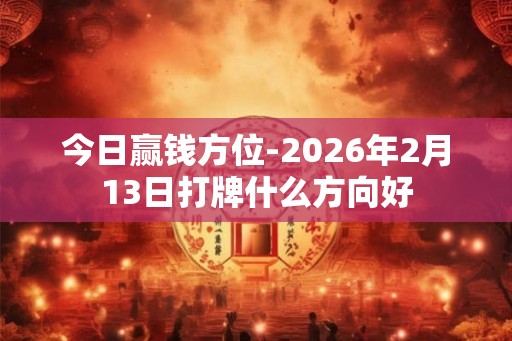 今日赢钱方位-2026年2月13日打牌什么方向好