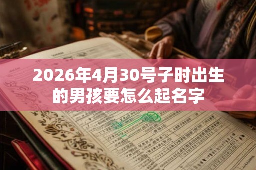 2026年4月30号子时出生的男孩要怎么起名字