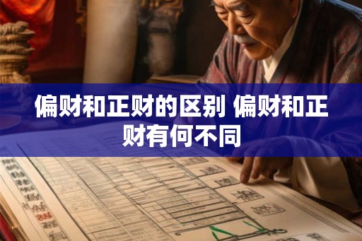偏财和正财的区别 偏财和正财有何不同