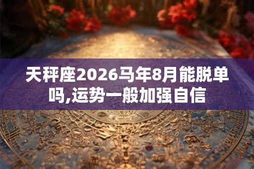 天秤座2026马年8月能脱单吗,运势一般加强自信