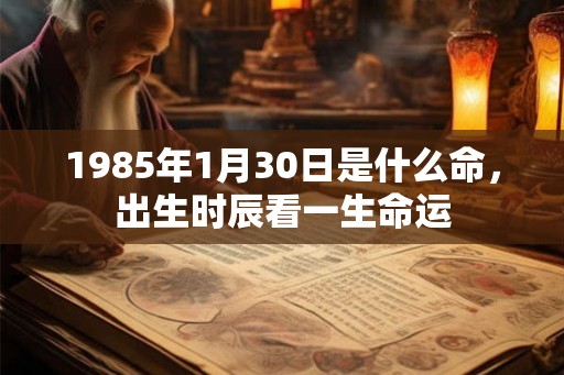 1985年1月30日是什么命,出生时辰看一生命运 1985年1月30日是什么命,出生时辰看一生命运