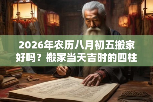 2026年农历八月初五搬家好吗?搬家当天吉时的四柱八字 2026年农历八月初五搬家好吗?搬家当天吉时的四柱八字