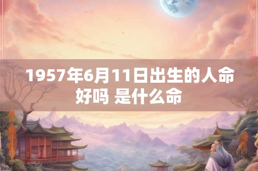 1957年6月11日出生的人命好吗 是什么命