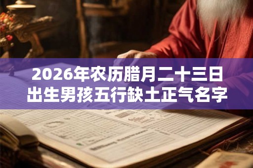 2026年农历腊月二十三日出生男孩五行缺土正气名字