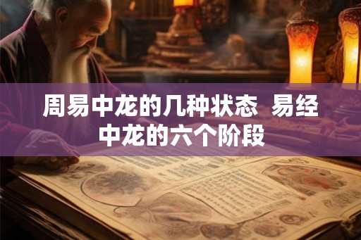 周易中龙的几种状态  易经中龙的六个阶段