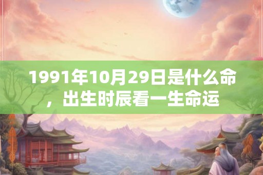 1991年10月29日是什么命，出生时辰看一生命运