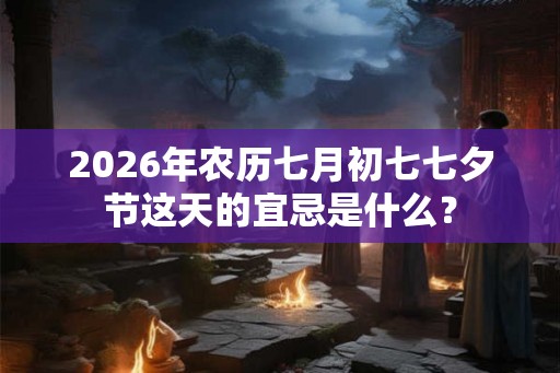 2026年农历七月初七七夕节这天的宜忌是什么？