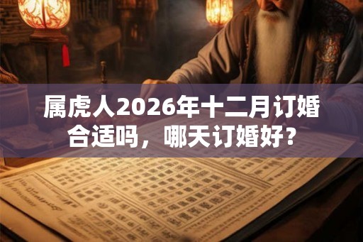 属虎人2026年十二月订婚合适吗，哪天订婚好？