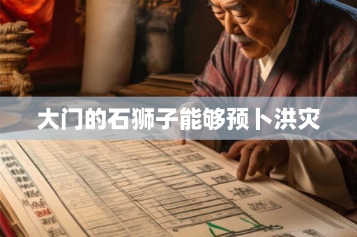大门的石狮子能够预卜洪灾