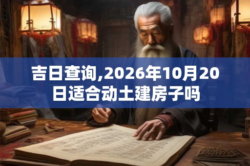 吉日查询,2026年10月20日适合动土建房子吗