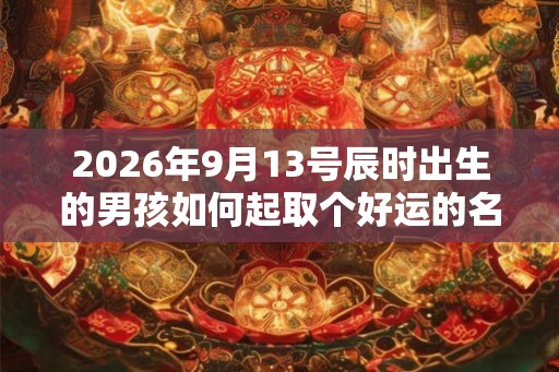 2026年9月13号辰时出生的男孩如何起取个好运的名字和五行属性