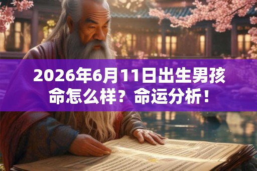 2026年6月11日出生男孩命怎么样？命运分析！