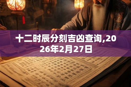 十二时辰分刻吉凶查询,2026年2月27日