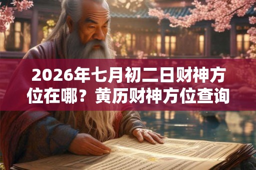 2026年七月初二日财神方位在哪?黄历财神方位查询 2026年七月初二日财神方位在哪?黄历财神方位查询