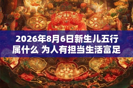 2026年8月6日新生儿五行属什么 为人有担当生活富足
