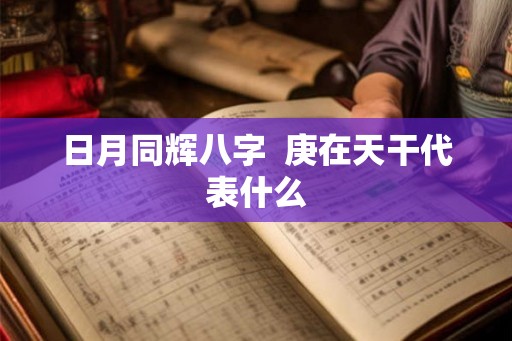 日月同辉八字  庚在天干代表什么