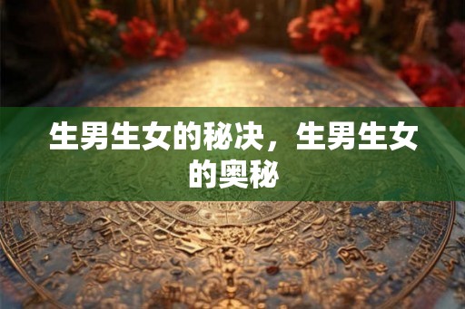 生男生女的秘决，生男生女的奥秘
