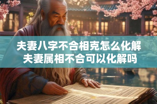 夫妻八字不合相克怎么化解 夫妻属相不合可以化解吗