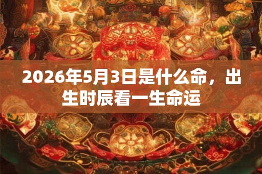 2026年5月3日是什么命,出生时辰看一生命运 2026年5月3日是什么命,出生时辰看一生命运
