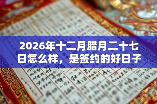 2026年十二月腊月二十七日怎么样，是签约的好日子吗？