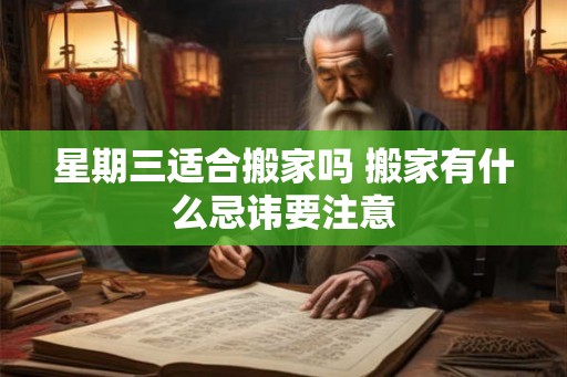 星期三适合搬家吗 搬家有什么忌讳要注意 星期三适合搬家吗 搬家有什么忌讳要注意