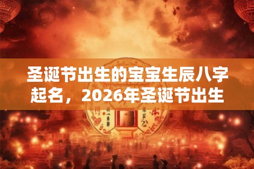 圣诞节出生的宝宝生辰八字起名，2026年圣诞节出生的宝宝五行缺什么？