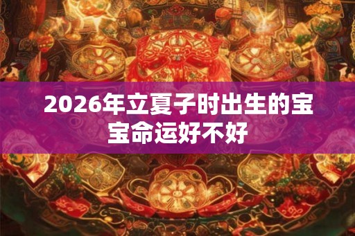 2026年立夏子时出生的宝宝命运好不好