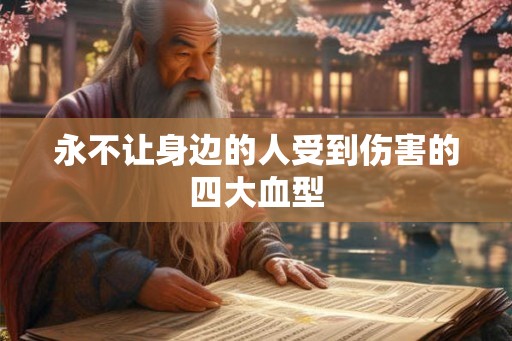 永不让身边的人受到伤害的四大血型