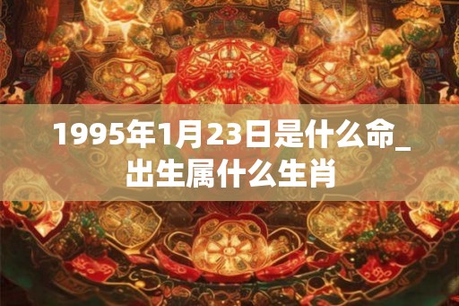 1995年1月23日是什么命_出生属什么生肖