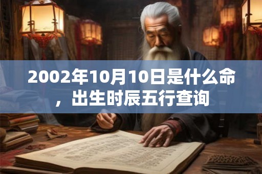 2002年10月10日是什么命，出生时辰五行查询