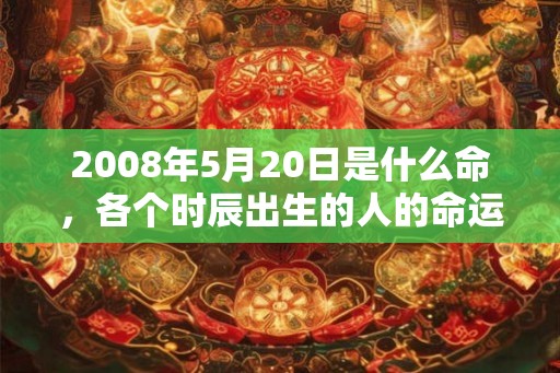 2008年5月20日是什么命，各个时辰出生的人的命运