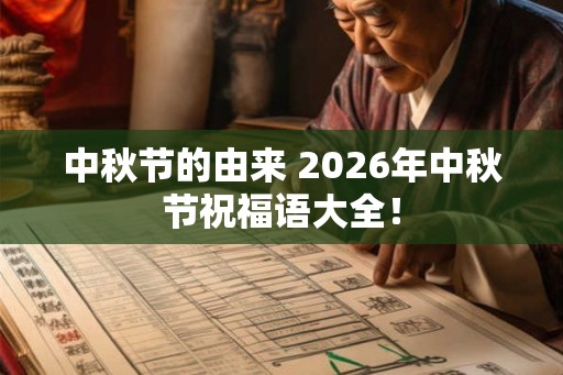 中秋节的由来 2026年中秋节祝福语大全! 中秋节的由来 2026年中秋节祝福语大全!