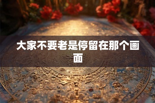 大家不要老是停留在那个画面