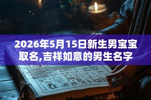 2026年5月15日新生男宝宝取名,吉祥如意的男生名字