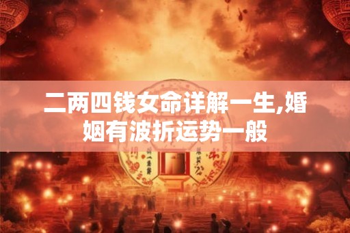 二两四钱女命详解一生,婚姻有波折运势一般