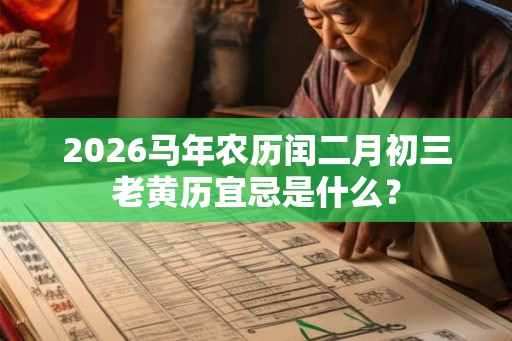 2026马年农历闰二月初三老黄历宜忌是什么？